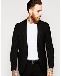 Asos Brand Skinny Fit Suit Jacket In Seersucker