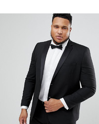 ASOS DESIGN Asos Plus Slim Tuxedo Suit Jacket In Black