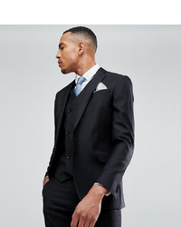 ASOS DESIGN Asos Tall Slim Suit Jacket In Black 100% Wool