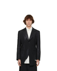 Comme Des Garcons Homme Plus Black Chintz Wool Coat