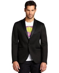 Etro Black Cotton Blend Single Button Jacket