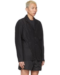 Y/Project Black Crinkled Blazer