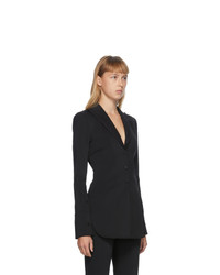 Alexander Wang Black Fitted Pointed Collar Shirt