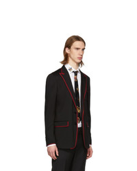 Dolce and Gabbana Black Jersey Blazer