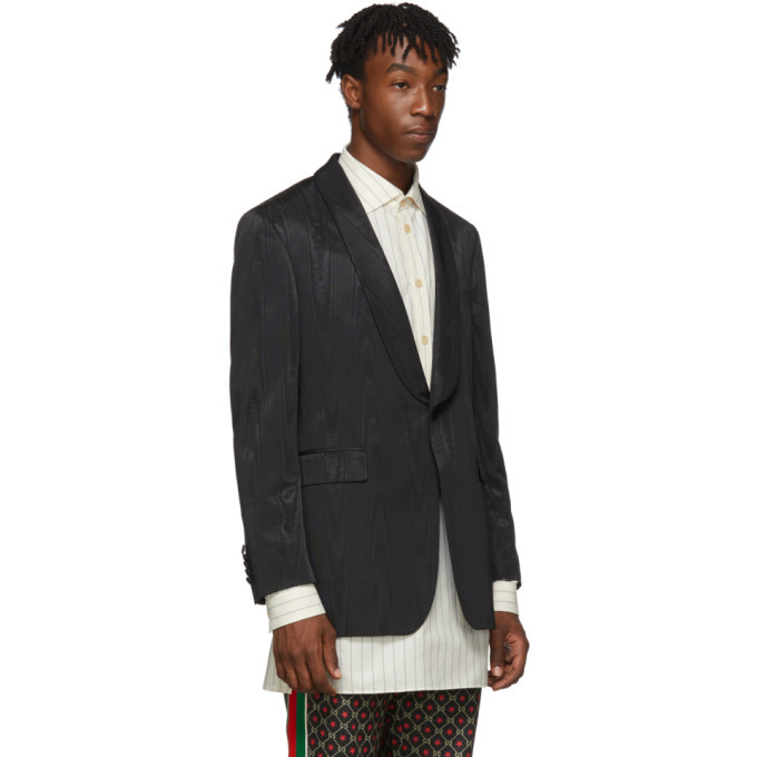 Gucci Black Moire Blazer, $2,900 | SSENSE | Lookastic