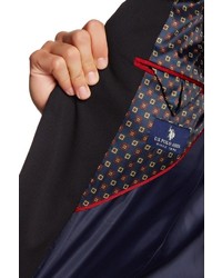 U.S. Polo Assn. Black Pinstripe Two Button Notch Lapel Suit Separate Sport Coat