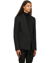 Boris Bidjan Saberi Black Resin Dyed Suit2 Blazer