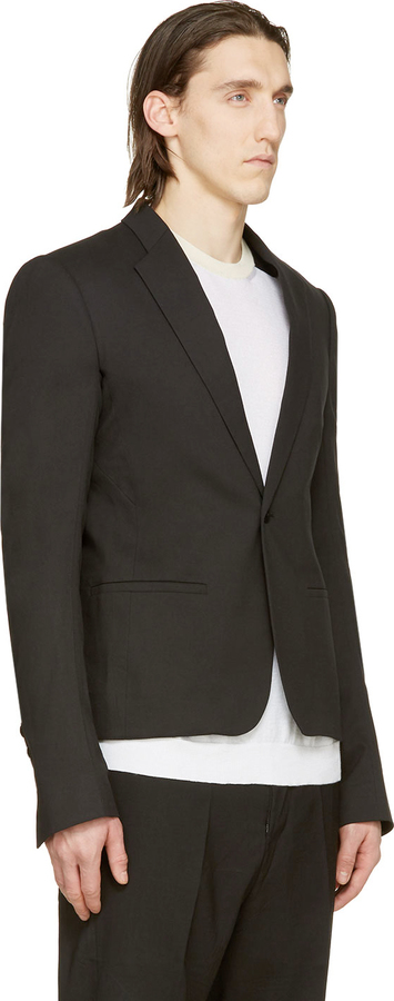 Rick Owens Black Short Soft Blazer, $1,750 | SSENSE | Lookastic