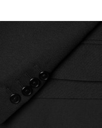Givenchy Black Slim Fit Cotton Crepe Blazer