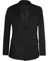 Givenchy Black Slim Fit Cotton Crepe Blazer