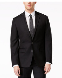Ryan Seacrest Distinction Black Solid Modern Fit Jacket