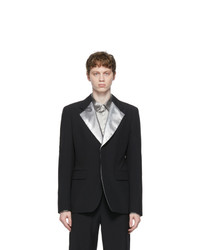 Comme Des Garcons Homme Plus Black Tropical Wool X Taffeta Blazer