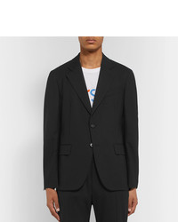 Versace Black Virgin Wool Suit Jacket