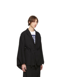 Fumito Ganryu Black Wool Kimono Blazer, $895 | SSENSE | Lookastic