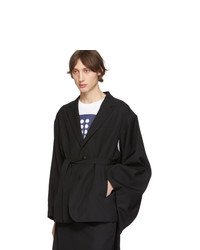 Fumito Ganryu Black Wool Kimono Blazer, $895 | SSENSE | Lookastic