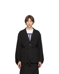 Fumito Ganryu Black Wool Kimono Blazer, $895 | SSENSE | Lookastic