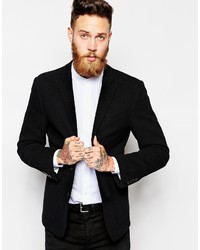 Asos Brand Slim Fit Blazer In Pique Jersey