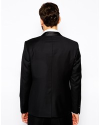 Asos Brand Slim Tuxedo Suit Jacket In 100% Wool