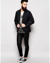 ONLY & SONS Casual Nylon Mix Blazer In Slim Fit