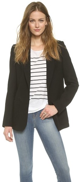 Anine Bing Classic Fit Blazer in Black