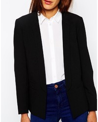 Asos Collection Blazer In Crepe With Lapel Detail