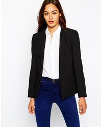 Asos Collection Blazer In Crepe With Skinny Lapel Detail