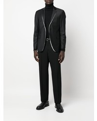 Karl Lagerfeld Contrast Trim Single Breasted Blazer