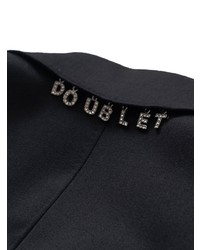 Doublet Crystal Embellished Logo Plaque Blazer