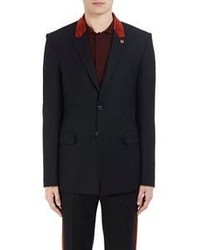 Givenchy Flannel Two Button Sportcoat Black
