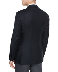 Armani Collezioni G Line New Textured Two Button Sport Jacket Black