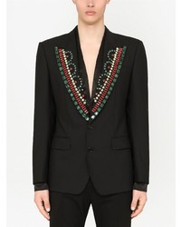 Dolce & Gabbana Gemstone Embellished Tailored Blazer