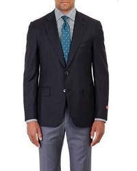 Isaia Gregory Two Button Sportcoat Black