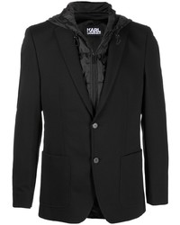 Karl Lagerfeld Layered Panel Hooded Jacket