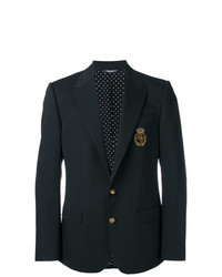 Dolce & Gabbana Logo Crown Blazer Black
