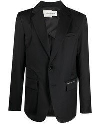 Feng Chen Wang Logo Embroidered Single Breasted Blazer