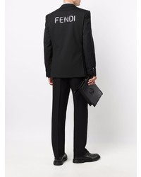 Fendi Logo Lettering Single Breasted Blazer