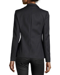 Versace Long Sleeve One Button Blazer Black