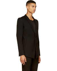 Ma Julius Black Peaked Hem Blazer