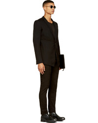 Ma Julius Black Peaked Hem Blazer