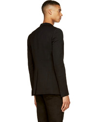 Ma Julius Black Peaked Hem Blazer