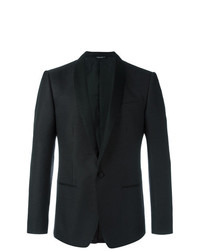 Dolce & Gabbana Micro Dotted Tuxedo Jacket Black