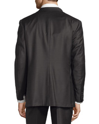 Hickey Freeman Milburn Ii Solid Two Piece Suit Black
