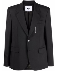 MSGM Notched Lapels Single Breasted Blazer