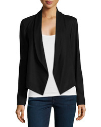 Theory Nove Open Front Cropped Blazer Black