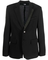 Karl Lagerfeld Punto Logo Trimmed Tailored Jacket