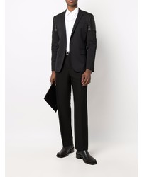 Les Hommes Ribbed Panel Detail Blazer