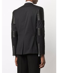 Les Hommes Ribbed Panel Detail Blazer