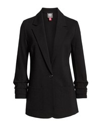 Vince Camuto Ruched Sleeve Ponte Blazer