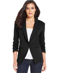 Style&co. Ruched Sleeve Single Button Blazer