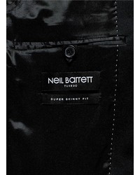 Neil Barrett Satin Lapel Virgin Wool Tuxedo Blazer